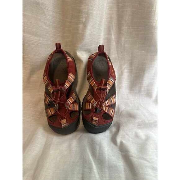 Keen Shoes - Keen Newport Walking Sandals Size 7M Womens Red Stripe Sport Athletic Waterproof